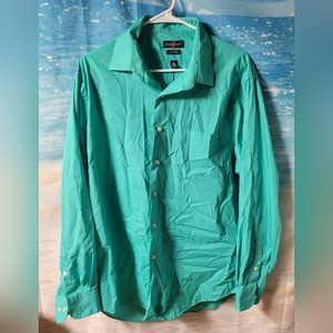 ZIGGURAT Fitted Long Sleeve‎ Men's Button Down Shirt Size XL 17-17.5